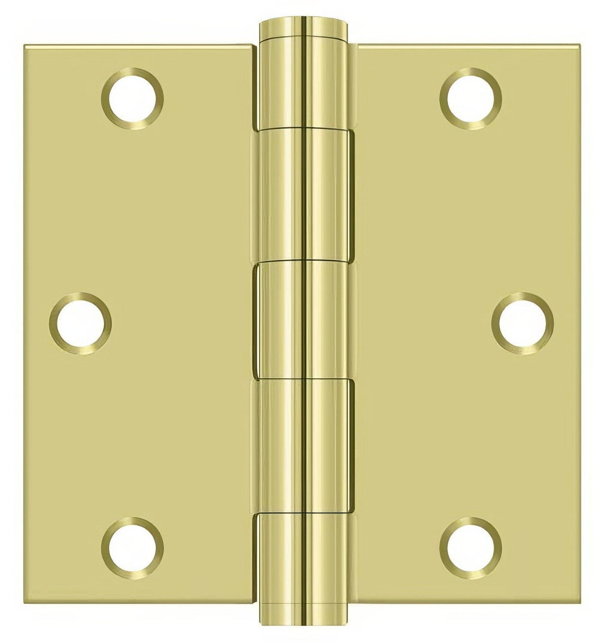 Deltana S35HD3 polished brass door hinge