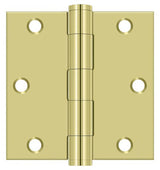 Deltana S35HD3 polished brass door hinge