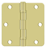 Deltana S35R4BB3 polished brass door hinge