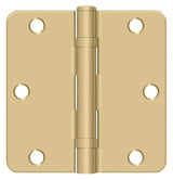 Deltana S35R4BB4 brushed brass door hinge