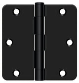Deltana S35R4BK1B flat black door hinge