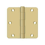 Deltana S35R4BK3/4 polished brass / brushed brass door hinge