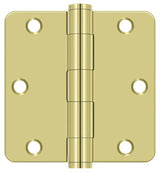 Deltana S35R4HD3 bright brass door hinge