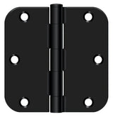 Deltana S35R5BK1B flat black steel door hinge