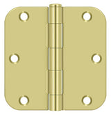 Deltana S35R5BK3 bright brass door hinge