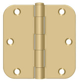 Deltana S35R5BK4 satin brass door hinge