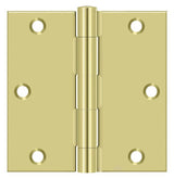 Deltana S35U3-R bright brass door hinge