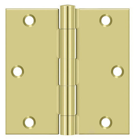Deltana S35U3-R bright brass door hinge