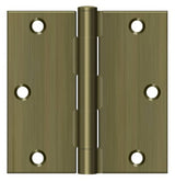 Deltana S35U5-R antique brass door hinge