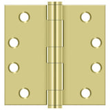 Deltana S44HD3 polished brass door hinge