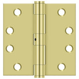 Deltana S44NRP/US3 polished brass door hinge