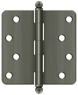 Deltana S44R415A-BT antique nickel door hinge