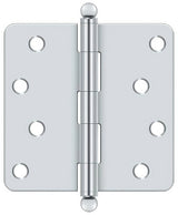 Deltana S44R426-BT polished chrome door hinge