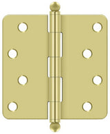 Deltana S44R43-BT polished brass door hinge