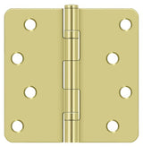 Deltana S44R4BB3 polished brass door hinge