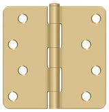 Deltana S44R4BK4 brushed brass door hinge