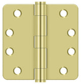 Deltana S44R4HD3 polished brass door hinge