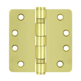 Deltana S44R4HDB3 polished brass door hinge