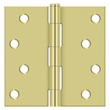 Deltana S44U3-R polished brass door hinge