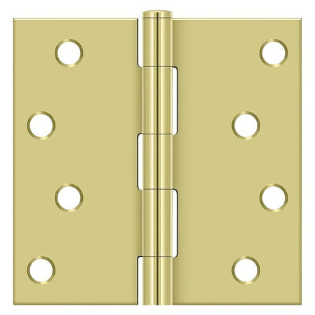 Deltana S44U3-R polished brass door hinge