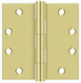 Deltana S45U3 polished brass door hinge