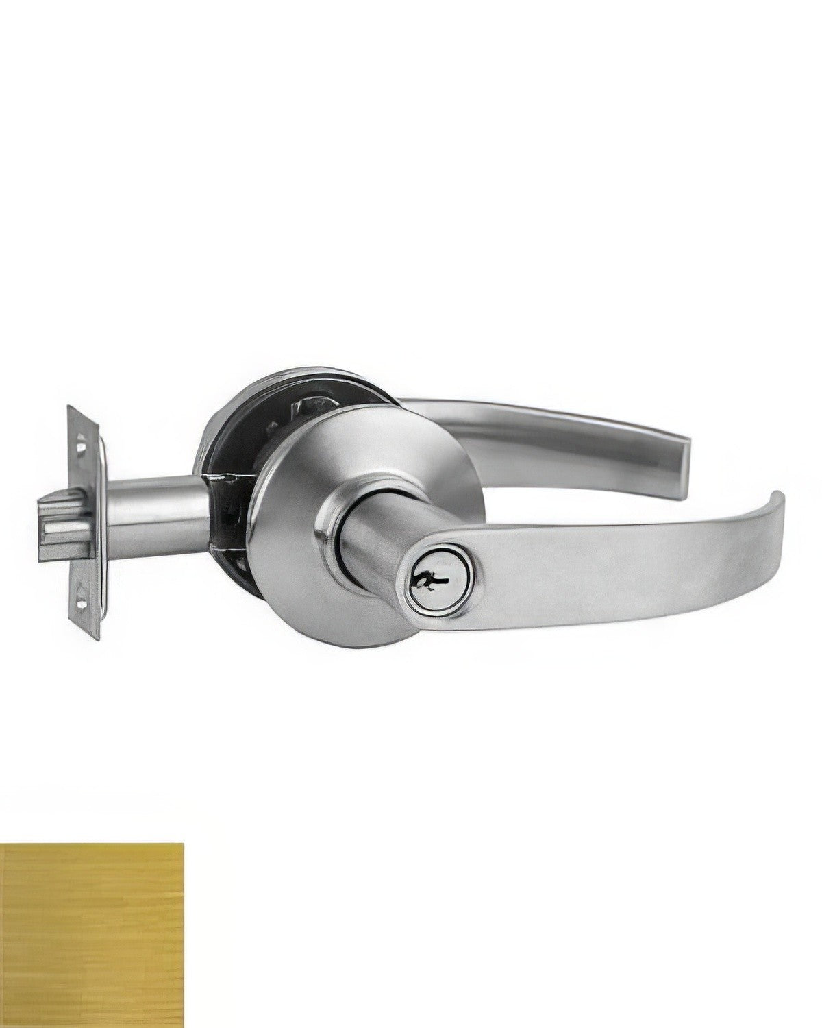 Schlage Commercial S51PNEP606 satin brass keyed entry door lever