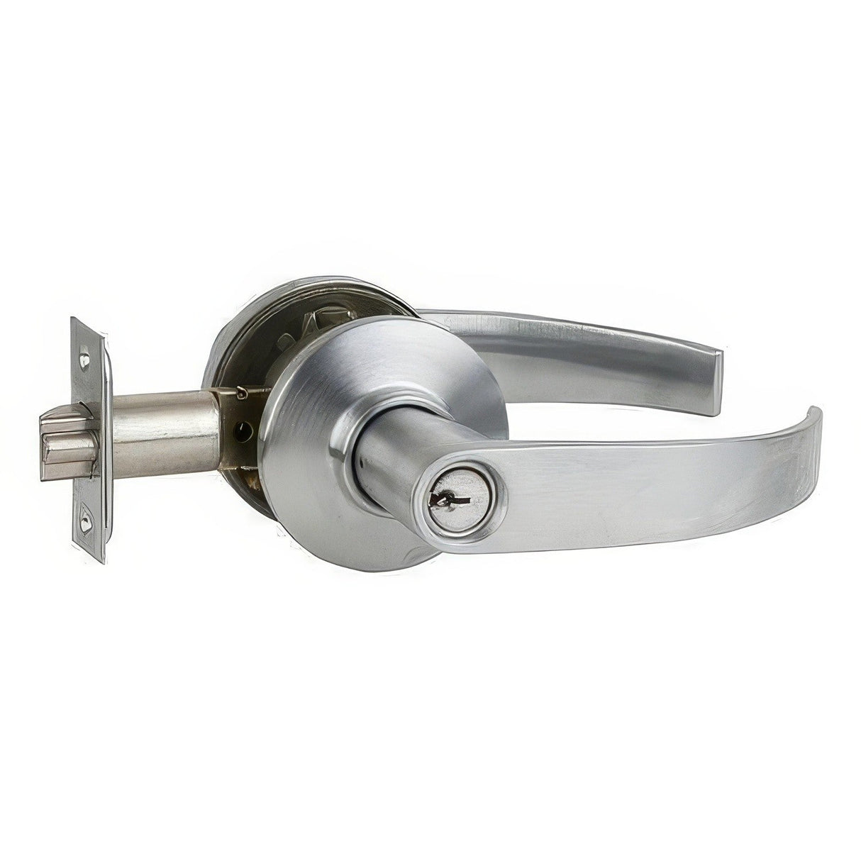 Schlage Commercial S51PNEP626 satin chrome keyed entry door lever