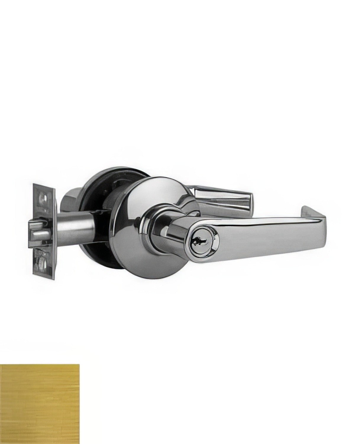 Schlage Commercial S51PSAT606 satin brass keyed entry door lever