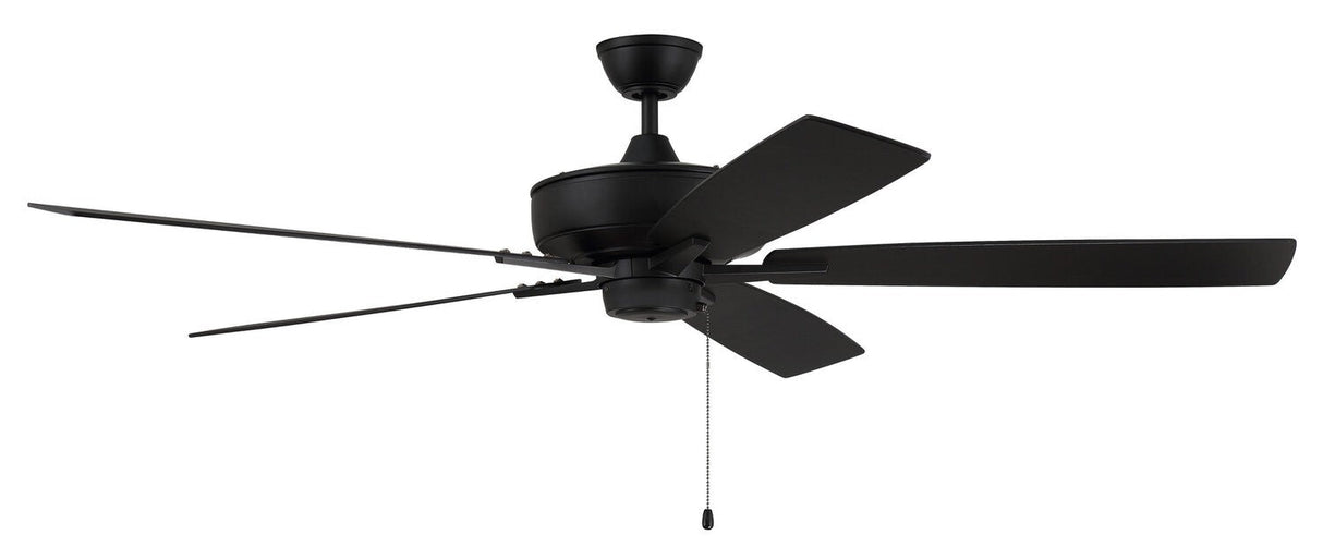 Craftmade S60FB5-60FBGW flat black ceiling fan blades included