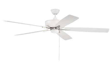 Craftmade S60WPLN5-60WWOK 60" Super Pro 60 Ceiling Fan in White / Polished Nickel