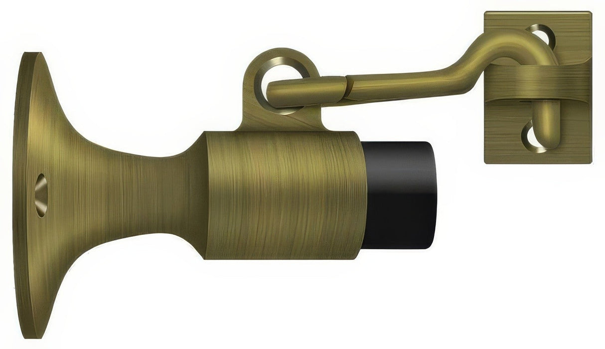 Deltana SAHW325U5 antique brass wall mount door stop