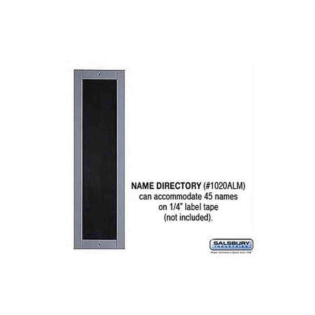 Salsbury Industries 1020ALM 1020 Name Directory Aluminum