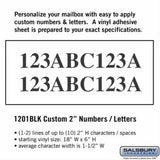 Salsbury Industries 1201BLK 1201 2" Custom Numbers / Letters Horizontal Black Vinyl