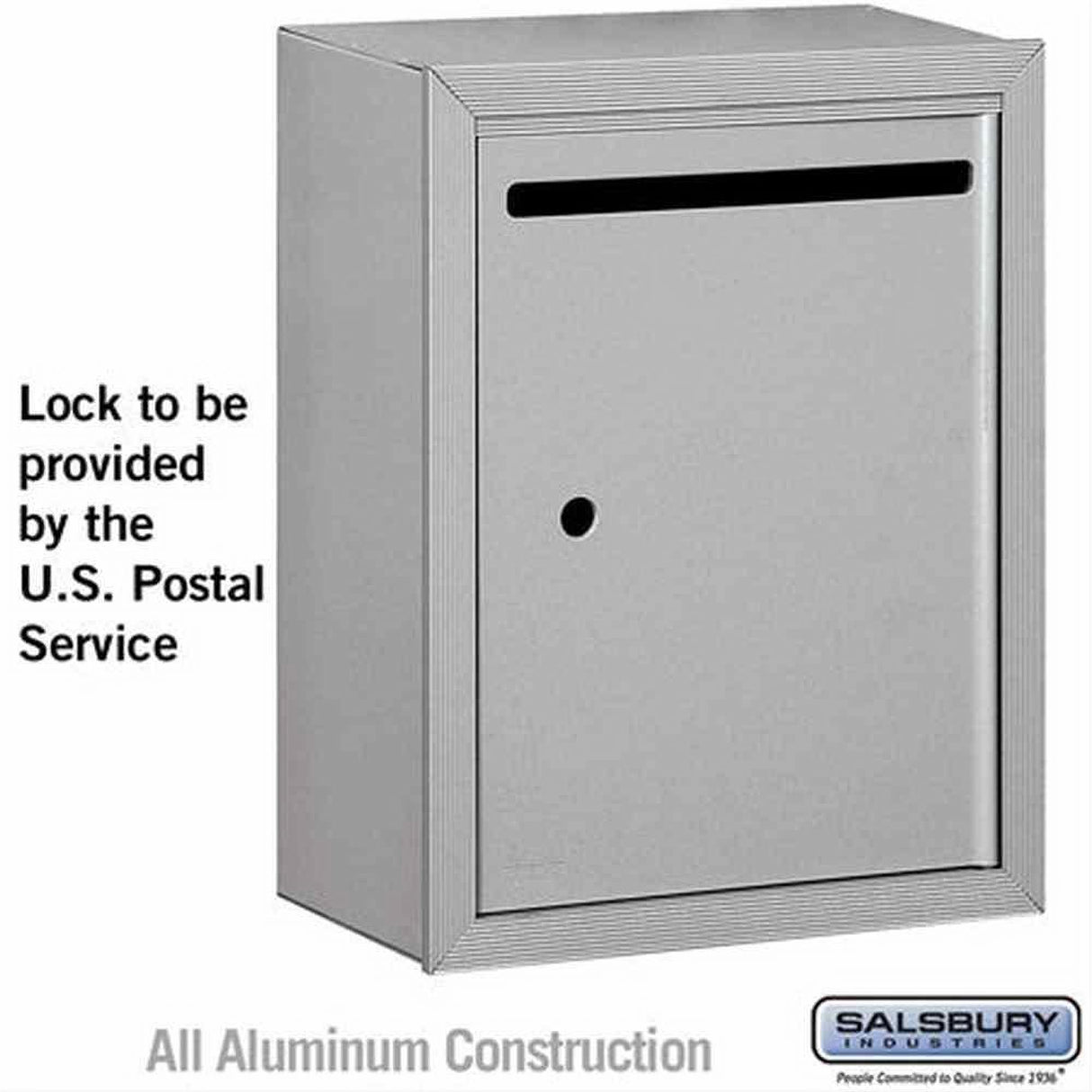 Salsbury Industries 2240AU 2240-U Letter Box Standard Surface Mounted USPS Access Aluminium