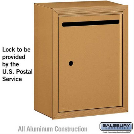 Salsbury Industries 2240BU 2240-U Letter Box Standard Surface Mounted USPS Access Brass