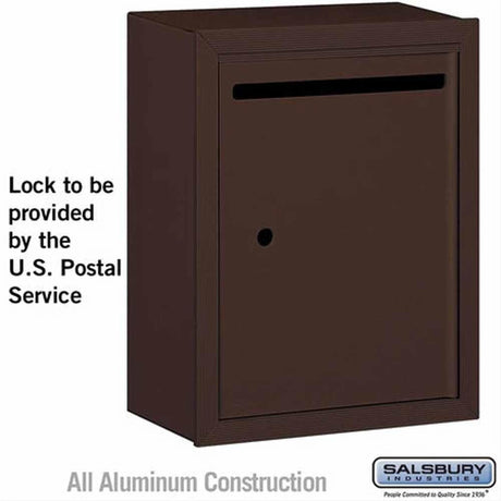 Salsbury Industries 2240ZU 2240-U Letter Box Standard Surface Mounted USPS Access Bronze