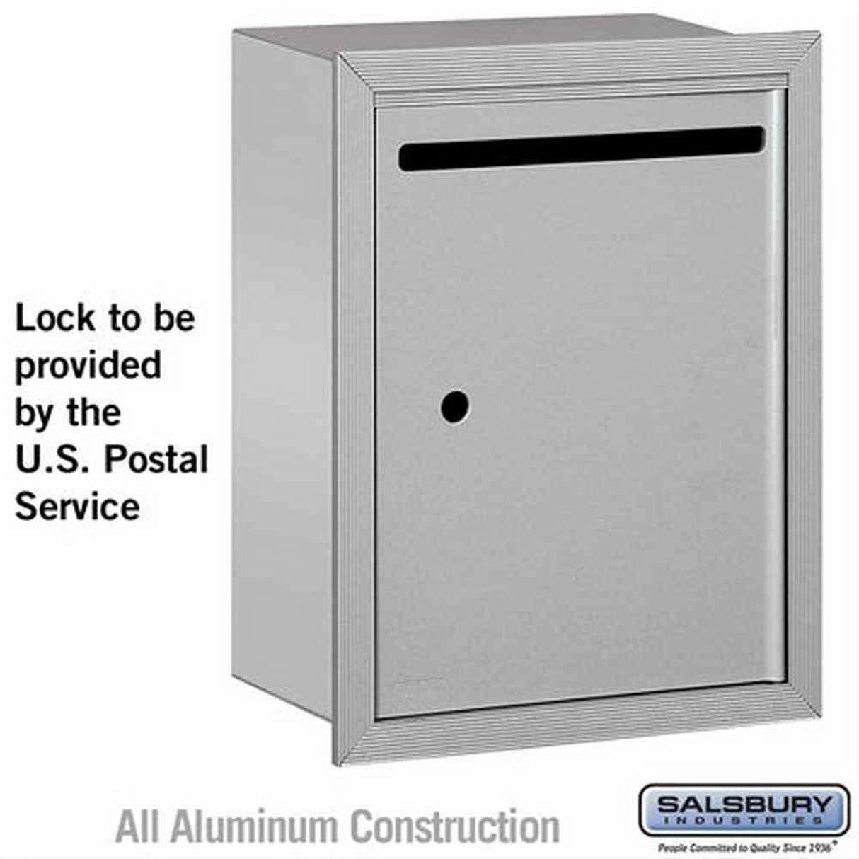 Salsbury Industries 2245AU 2245-U Letter Box Standard Recessed Mounted USPS Access Aluminum