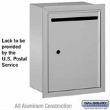 Salsbury Industries 2245AU 2245-U Letter Box Standard Recessed Mounted USPS Access Aluminum