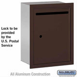Salsbury Industries 2245ZU 2245-U Letter Box Standard Recessed Mounted USPS Access Bronze