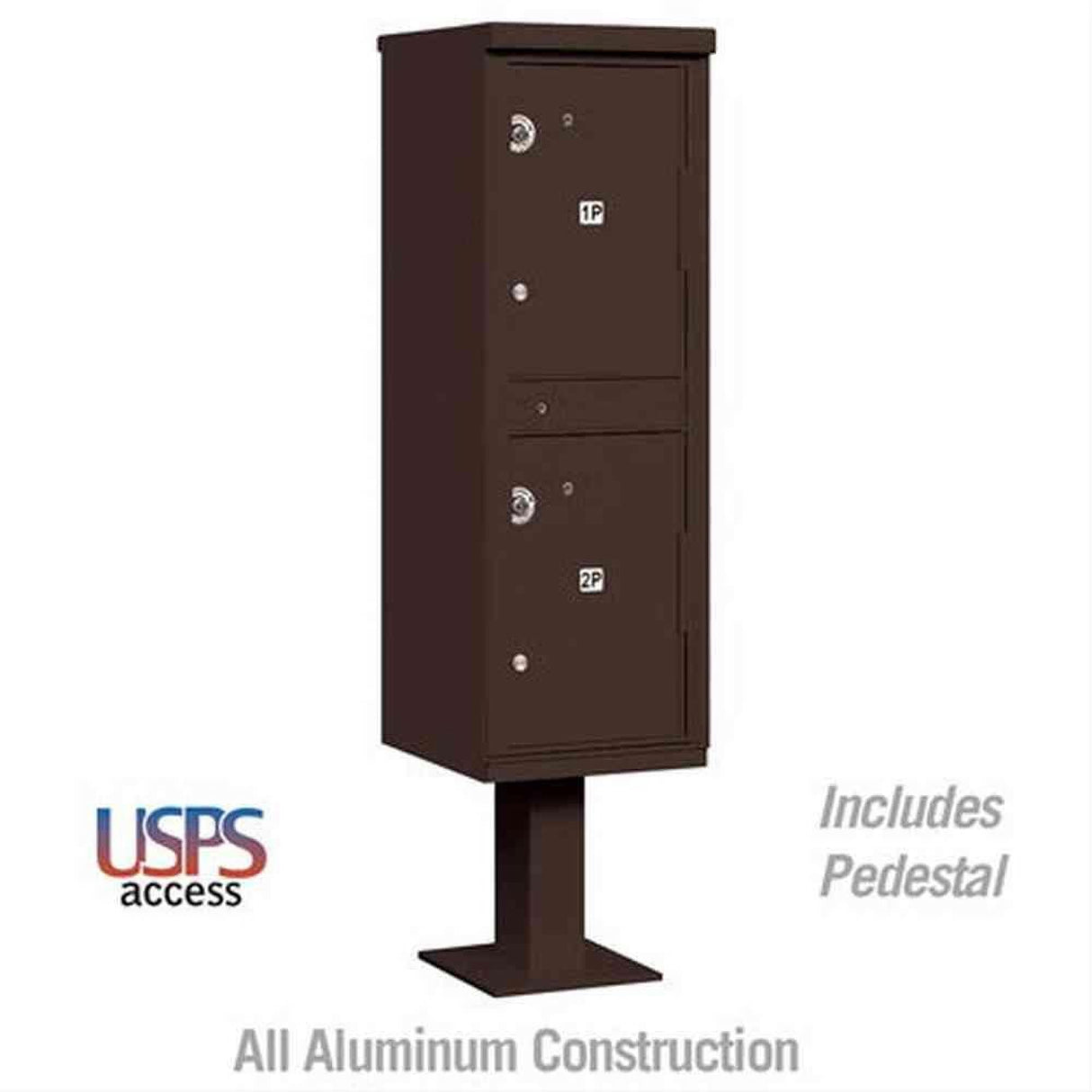 Salsbury Industries 3302-U Outdoor Parcel Locker 2 Compartments USPS Access