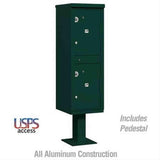 Salsbury Industries 3302BRZ-U 3302-U Outdoor Parcel Locker 2 Compartments USPS Access Bronze