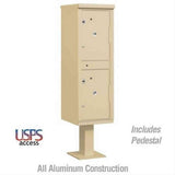 Salsbury Industries 3302GRN-U 3302-U Outdoor Parcel Locker 2 Compartments USPS Access Green