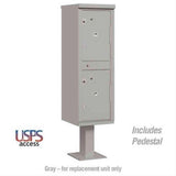 Salsbury Industries 3302SAN-U 3302-U Outdoor Parcel Locker 2 Compartments USPS Access Sandstone