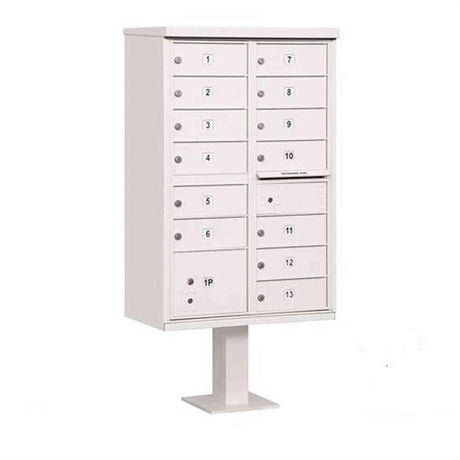 Salsbury Industries 3313WHT-U 3313-U Cluster Box Unit 13 B Size Doors Type IV USPS Access White