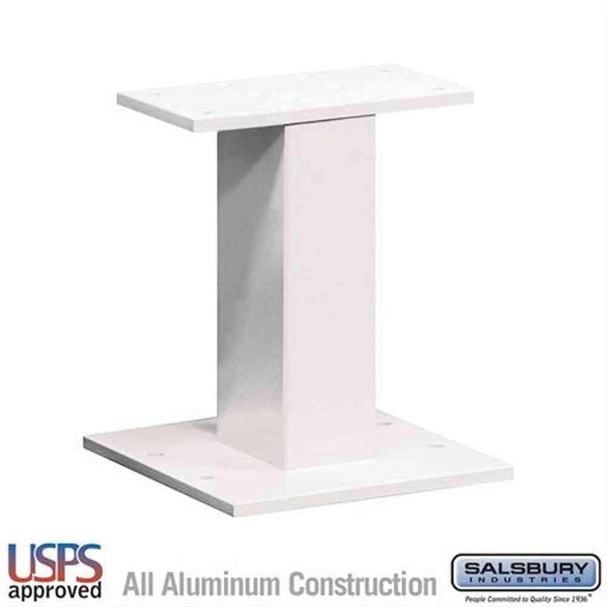 Salsbury Industries 3385WHT 3385 Replacement Pedestal for CBU #3316, CBU #3313 and OPL #3302 White