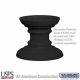 Salsbury Industries 3386BLK 3386 Regency Decorative Pedestal Cover Short Black