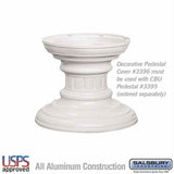 Salsbury Industries 3386WHT 3386 Regency Decorative Pedestal Cover Short White