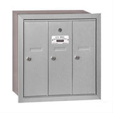 Salsbury Industries 3503ARP 3503-RP Vertical Mailbox 3 Doors Recessed Mounted Private Access Aluminum