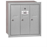 Salsbury Industries 3503ARU 3503-RU Vertical Mailbox 3 Doors Recessed Mounted USPS Access Aluminum
