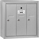Salsbury Industries 3503ASU 3503-SU Vertical Mailbox 3 Doors Surface Mounted USPS Access Aluminum